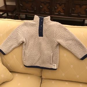 ✳️ 3 for 💲2️⃣4️⃣ ✳️  Baby Gap Gray/Navy Sherpa Snap-Up Pullover -  Size 3